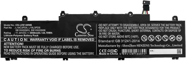 Alt view image 3 of 5 - Battery for Lenovo ThinkPad E14 Gen 2 E15 5B10X02603 L19C3PD5 L19L3PD5 L19M3PD5