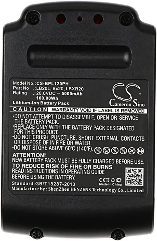 Alt view image 5 of 6 - Battery for Black & Decker LST300 LBXR20 LBXR2020 Porter Cable PCC681L LBX20