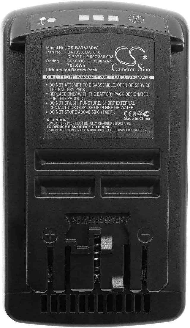 Alt view image 5 of 6 - Battery for Bosch 11536C 1651B BAT810 BAT836 BAT838 BAT840 D-70771 2 607 336 003