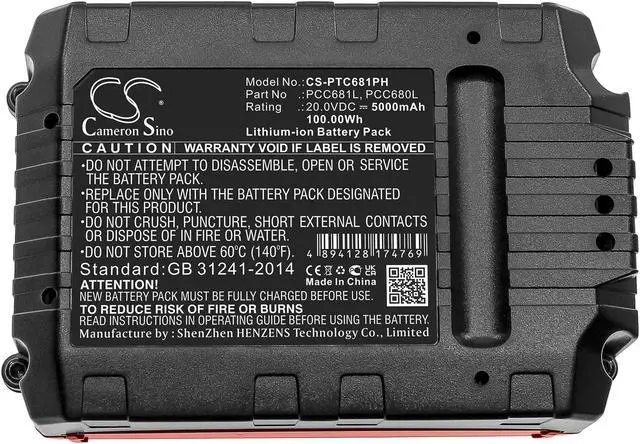 Alt view image 5 of 6 - Battery for Black & Decker Porter Cable LBXR20 LBXR2020 PCC681L LBX20 PCC680L