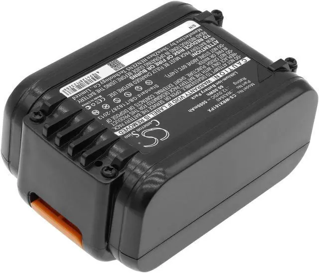 Alt view image 4 of 5 - Battery for Worx WU137 WU161 WA3540 Power Tools CS-WRX161PX 12.0v 5000mAh