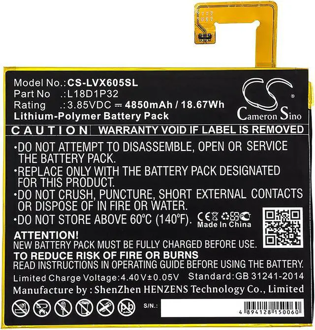 Alt view image 3 of 4 - Battery for Lenovo Smart Tab M10 TB-X605F TB-X605FC X605 X605C L18D1P32 Tablet