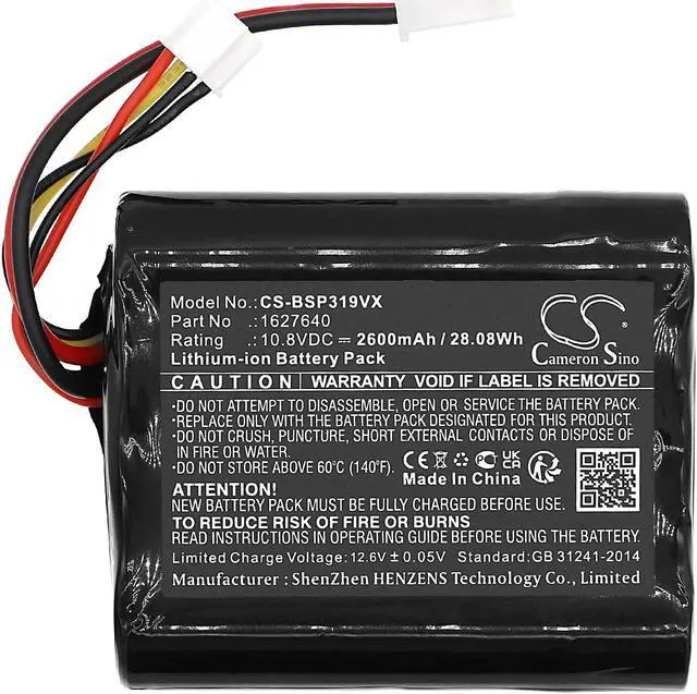 Alt view image 3 of 5 - Battery for Bissell 3061+ 3190+ 3191+ PowerLifter P2922-10A 1627238 1627640