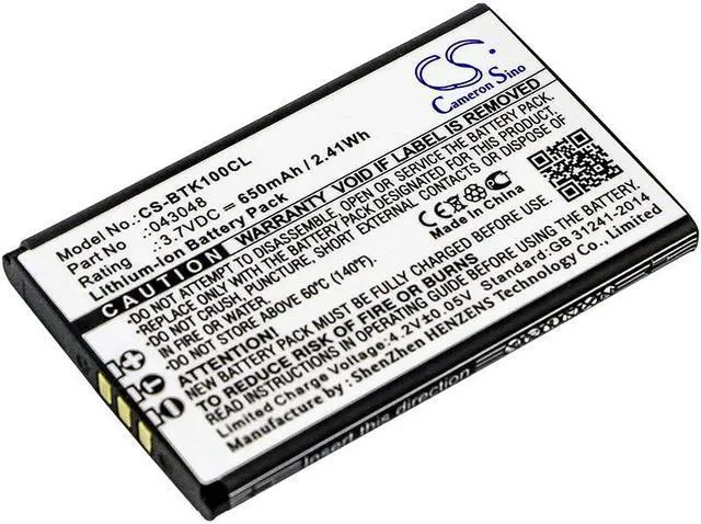 Main image of Battery for BT Elements 1K 043048 CS-BTK100CL Cordless Phone 3.7v 650mAh Li-ion