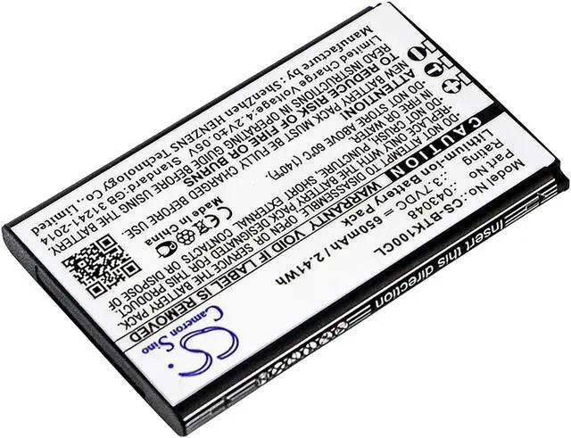 Alt view image 2 of 3 - Battery for BT Elements 1K 043048 CS-BTK100CL Cordless Phone 3.7v 650mAh Li-ion