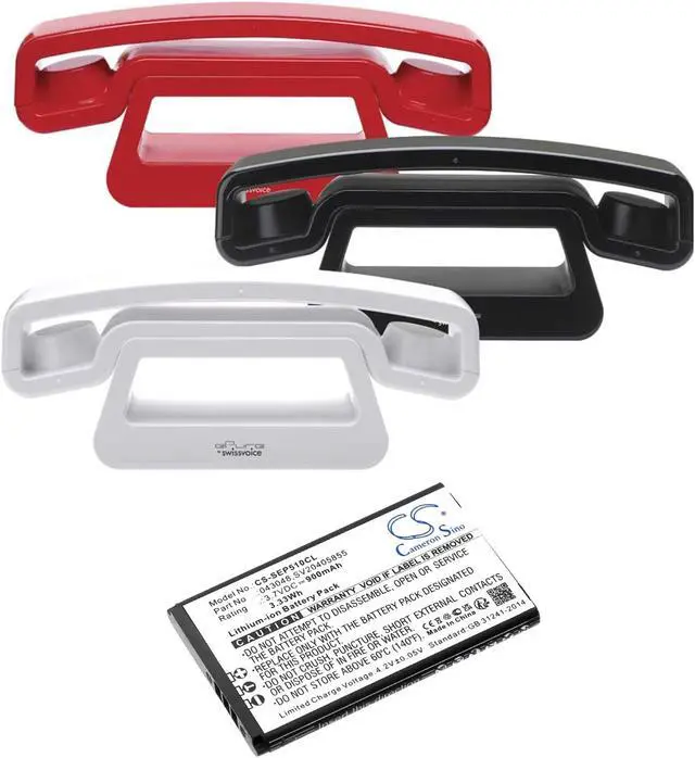 Alt view image 4 of 5 - Battery for Swissvoice ePure DECT 6.0 DUO TAM V2 weiss 043048 C0487 SV20405855