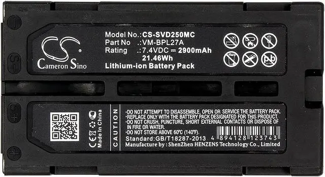 Alt view image 3 of 3 - Battery for Panasonic PV-DBP5 HITACHI VM-BPL13 VM-BPL27 JVC BN-V814U VW-VBD1