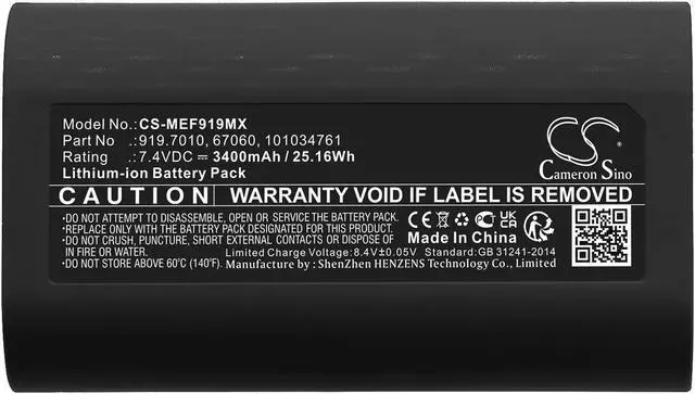 Alt view image 5 of 5 - Battery for Medela Freestyle Pump 101034761 67060 919.7010 CS-MEF919MX Li-ion