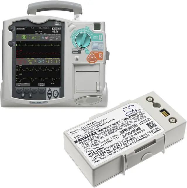 Alt view image 4 of 4 - Battery for Philips MRx Monitor Laerdal 989803129011 M3535A M3536A M3538A M5055