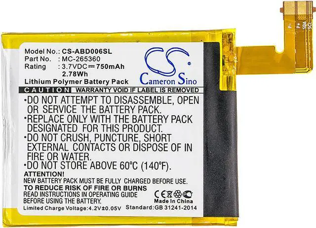 Alt view image 3 of 4 - Battery for Amazon D01100 Kindle 4 4G 5 6 515-1058-01 MC-265360 S2011-001-S