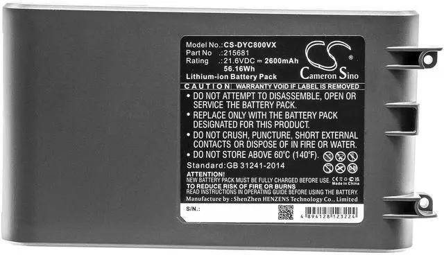 Alt view image 5 of 7 - Vacuum Battery for Dyson 215681 V8 215866-01/02 215967-01/02 967834-02 NEW