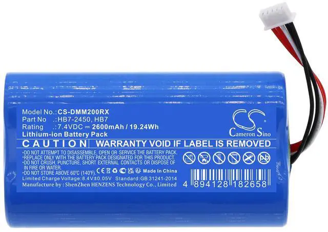 Alt view image 3 of 5 - Battery for DJI Mavic Mini 2 Remote Controller HB7 HB7-2450 CS-DMM200RX 7.4v