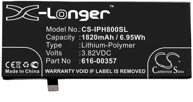 Alt view image 3 of 4 - Battery for Apple A1863 iPhone 8 MQ6K2LL/A MQ6L2LL/A 616-00357 616-00358 1820mAh