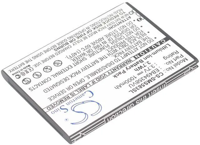 Alt view image 2 of 5 - Battery for Samsung Galaxy Fit m Pro Ace S Mini Gio Cooper GT-S5830 EB494358VU