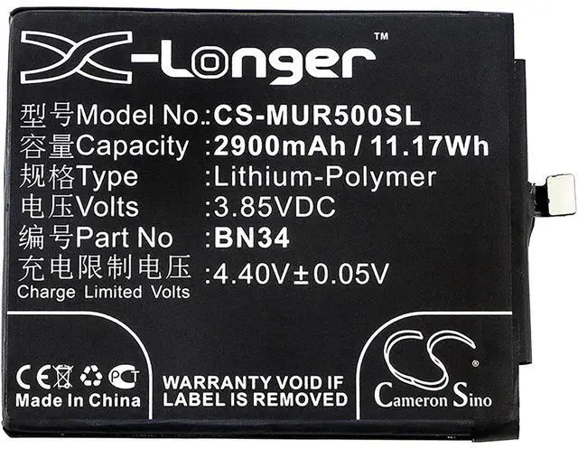 Alt view image 3 of 4 - Battery for Xiaomi M5A Redmi 5A BN34 Mobile SmartPhone CS-MUR500SL 3.85v Li-Poly