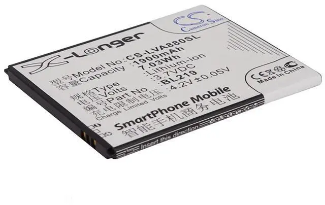 Main image of Battery for Lenovo A850+ A880 A889 A890E A768T A916 S810T 5.5" BL219 CS-LVA880SL