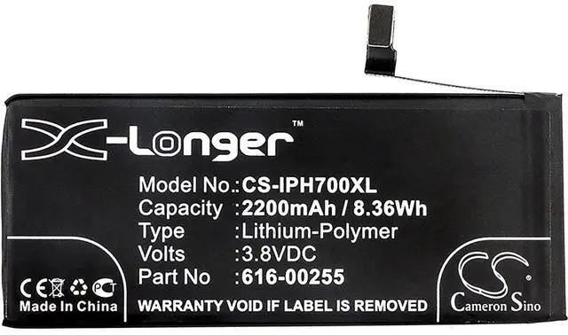 Alt view image 3 of 4 - XL Battery for Apple iPhone 7 A1660 A1778 A1779 A1780 4.7" 616-00255 2200mAh