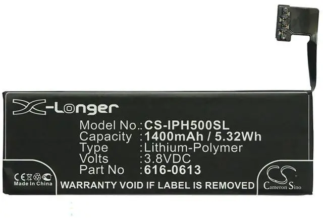 Alt view image 5 of 6 - Battery for Apple iPhone 5 616-0610 616-0611 616-0613 AAP353292PA LIS1491APPCS