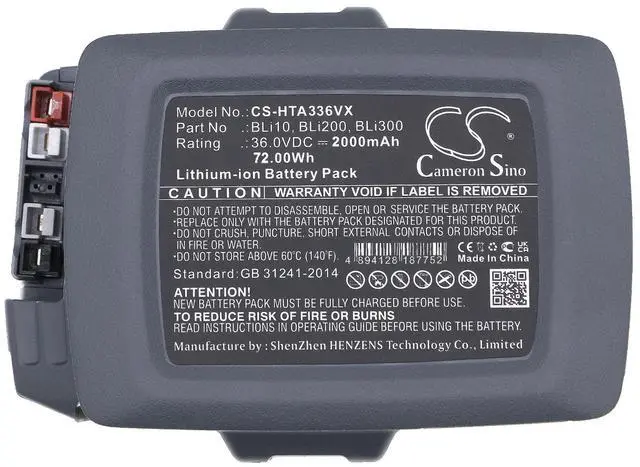 Alt view image 5 of 6 - Battery for Husqvarna BLi300 BLi20 BLi30 BLi200 BLi950X BLi200X BLi10 B70 BLi100
