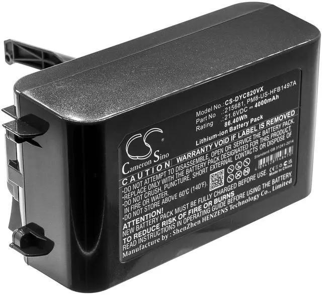 Alt view image 3 of 7 - Battery for Dyson V8 215681 215866-01/02 215967-01/02 967834-02 PM8-US-HFB1497A