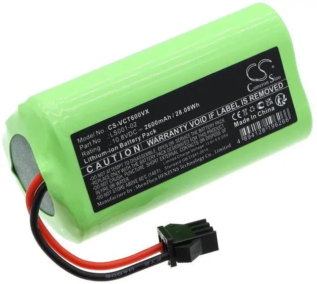 Main image of Battery for Vactidy T6 T7 T8 LS001-02 Vacuum CS-VCT600VX 10.8v 2600mAh Li-ion