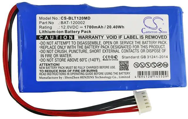 Alt view image 3 of 4 - Battery for Biolight BLT-1203A Bollywood BAT-120002 Monitor CS-BLT120MD 12.0v