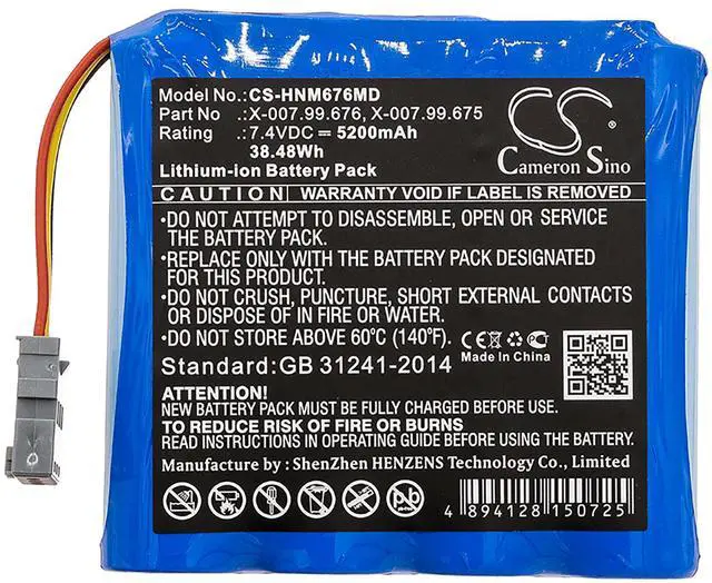 Alt view image 3 of 5 - Battery for Heine mPack LL X-007.99.675 X-007.99.676 CS-HNM676MD OMEGA500 ML4
