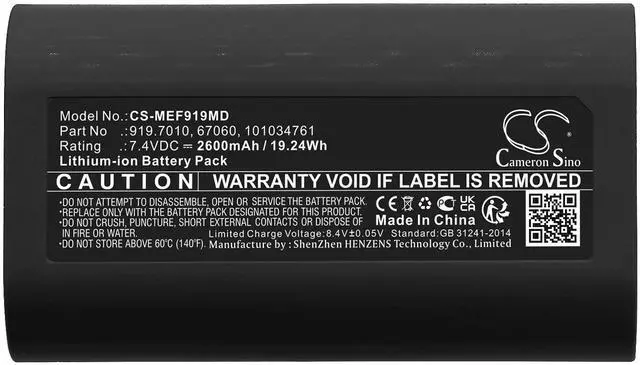 Alt view image 5 of 5 - Battery for Medela Freestyle Pump 101034761 67060 919.7010 CS-MEF919MD 7.4v