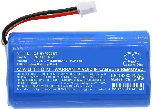 Alt view image 3 of 5 - Battery for Honeywell Home PROA7 PROA7PLUS Resideo PROA7C PROA7PLUSC PROA7BAT2