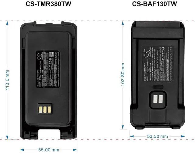 Alt view image 6 of 6 - Battery for Tytera MD-390 MD-680 MD-UV390 Retevis RT81 RT82 Tetevis BL50 LB-75L