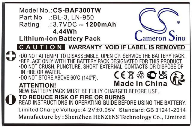 Alt view image 3 of 3 - Battery for Yaesu VX3 UV3R Baofeng BF-R5 BF-T6 C5 UV-3R INTEK BL-3 LN-950 Li-ion
