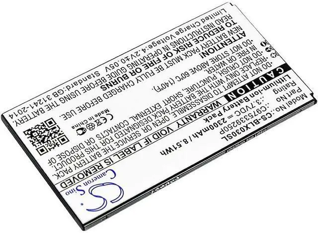 Alt view image 2 of 3 - Battery for BLU D0030UU Dash X Plus LTE C975339250P SmartPhone CS-BLX030SL