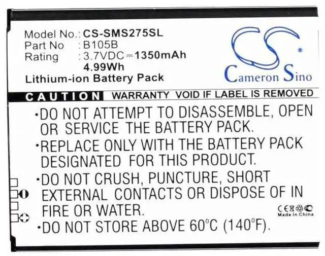 Alt view image 5 of 5 - Battery for Samsung Galaxy Light Garda SGH-T399 B105BC B105BE B105BK B105BU