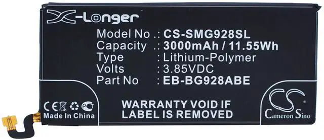 Main image of Battery for Samsung Galaxy S6 Plus Edge+ EB-BG928ABE GH43-04526A GH43-04526B