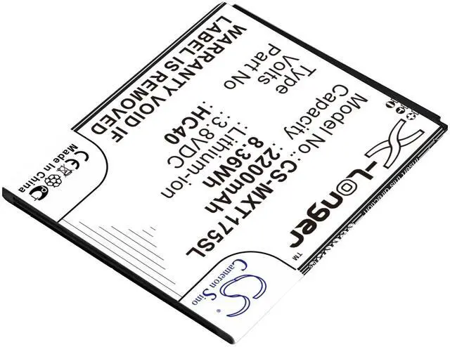 Alt view image 2 of 3 - Battery for Motorola M2998 M2C63 Moto C IN XT1754 XT1755 XT1758 HC40 CS-MXT175SL