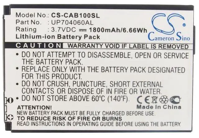 Alt view image 5 of 5 - Battery for CAT B10 UP704060AL Mobile SmartPhone CS-CAB100SL 3.7v 1800mAh 6.66Wh