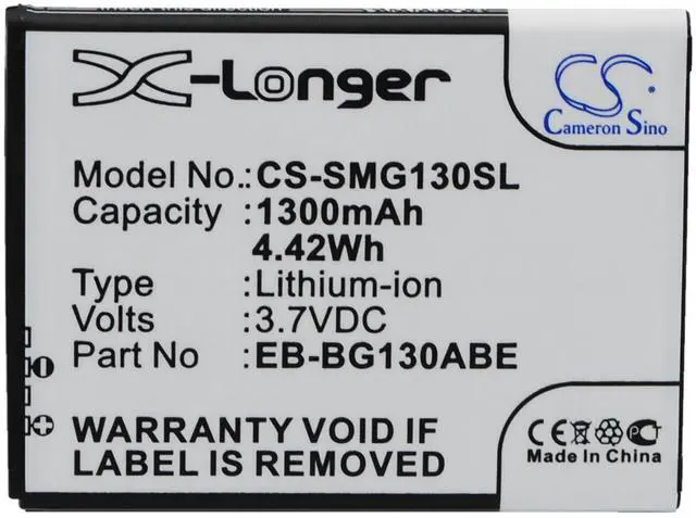 Main image of Battery for Samsung Galaxy Young 2 SM-G130 SM-G130H EB-BG130ABE EB-BG130BBE