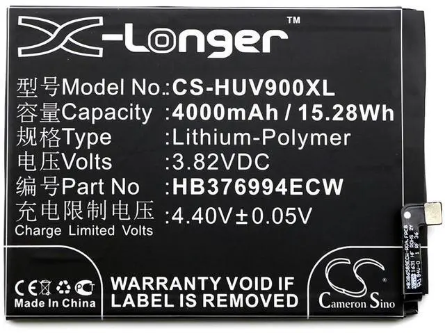 Alt view image 3 of 4 - Battery for Huawei Honor V9 8 Pro DUK-L09 DUK-AL20 FLA-LX3 Y9 2018 HB376994ECW