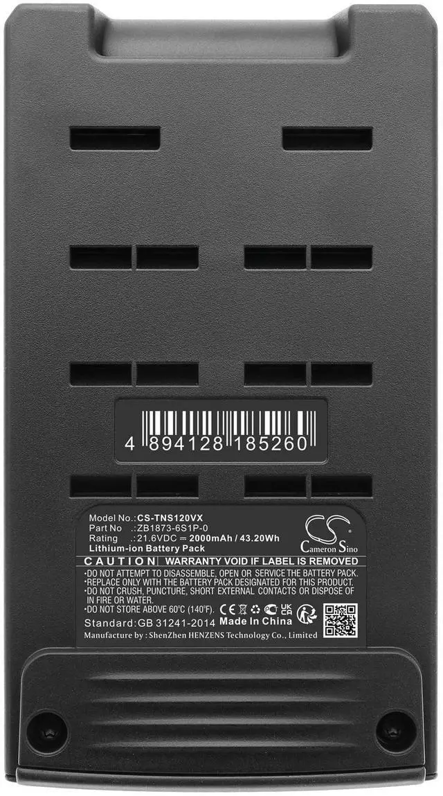 Alt view image 5 of 5 - Battery for Tineco P1 Pure One S12 Pro R1 S1 T1 X1 ZB1873-6S1P-0 ZB1873-6S1P-03