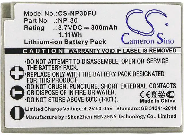 Alt view image 3 of 5 - Battery for Fujifilm FinePix F440 Finepix Zoom F450 NP-30 Camera CS-NP30FU 3.7v
