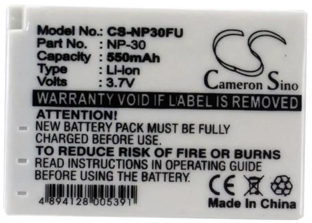 Alt view image 5 of 5 - Battery for Fujifilm FinePix F440 Finepix Zoom F450 NP-30 Camera CS-NP30FU 3.7v