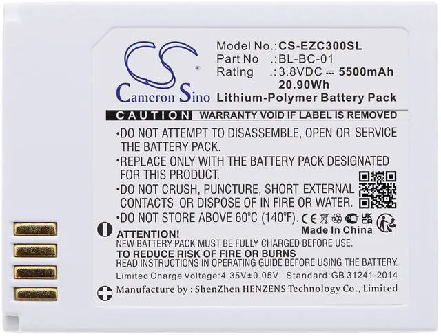 Alt view image 3 of 3 - Battery for Ezviz C3A BL-BC-01 Home Security Camera CS-EZC300SL 3.8v Li-Polymer
