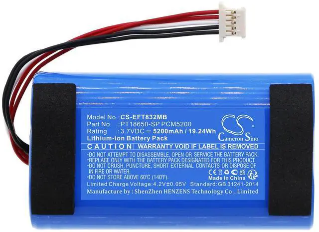 Alt view image 3 of 5 - Battery for Eufy Spaceview Pro baby cam PTIB50-SP PCM5200 BabyPhone CS-EFT832MB