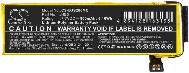Alt view image 3 of 5 - Battery for DJI Osmo Pocket 2 II HB3 OT-210 Camera CS-DJS200MC 7.7v Li-Polymer