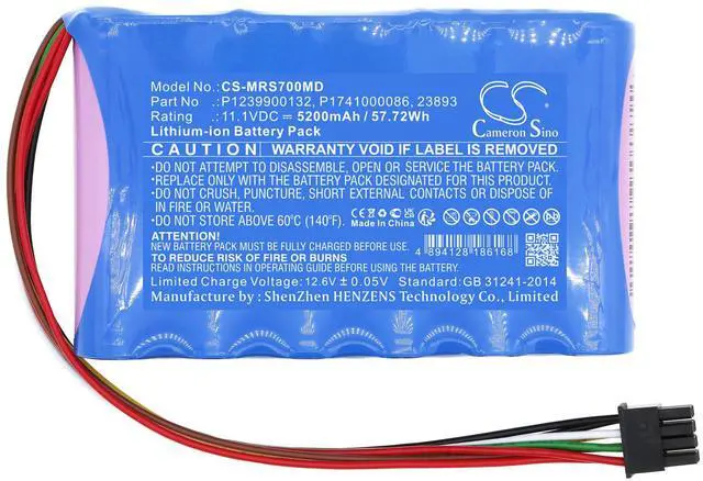 Alt view image 3 of 5 - Battery for Masimo P1239900132 P1741000086 23893 RDS7 CS-MRS700MD 11.1V Li-ion
