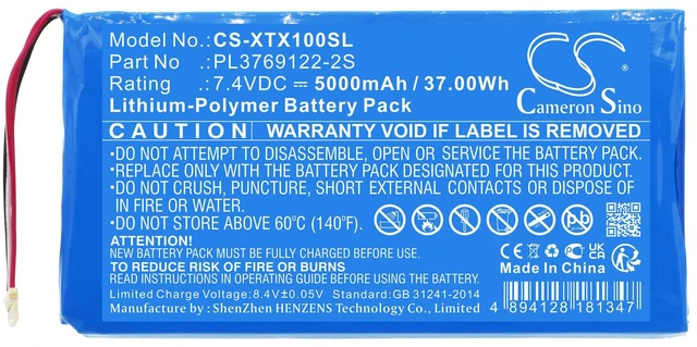 Alt view image 3 of 5 - Battery for XTOOL PL3769122-2S X100 Pad 2 Pro Pad2 OBD2 Key Tool Programmer