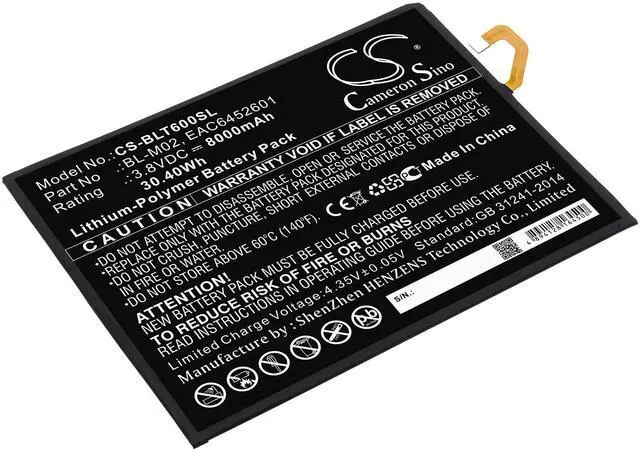 Main image of Battery for LG BL-M02 EAC6452601 G Pad 5 LM-T600L LM-T600QS LM-T600VS LM-T600TS