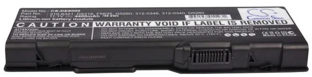 Alt view image 5 of 5 - Battery for D5318 U4873 Y4873 YF976 Dell Inspiron 6000 9200 310-6321 312-0340