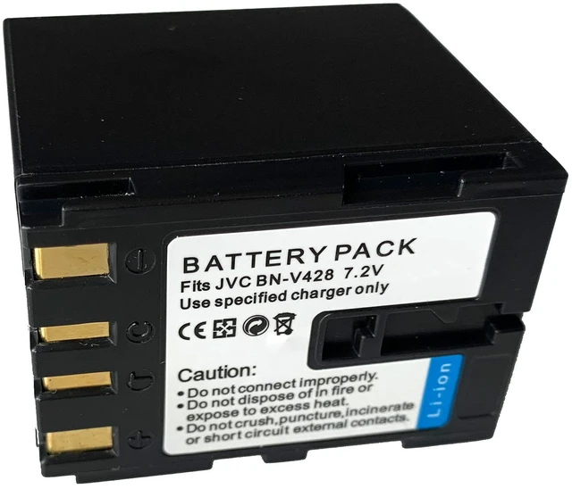 Alt view image 2 of 4 - Battery for JVC BN-V428 BN-V428U GR-33 BN-V408U GY-HD100 GR-HD1 BN-V408 BN-V416U GR-D200 GR-DV2000