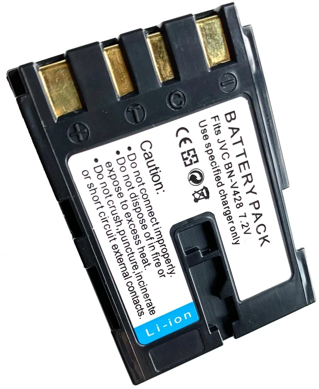 Alt view image 4 of 4 - Battery for JVC BN-V428 BN-V428U GR-33 BN-V408U GY-HD100 GR-HD1 BN-V408 BN-V416U GR-D200 GR-DV2000